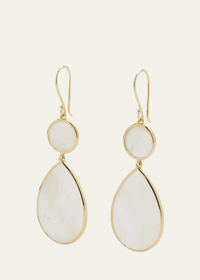 Shop Ippolita Snowman 2-stone Drop Earrings In 18k Gold