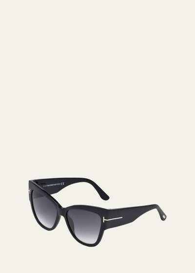 Shop Tom Ford Anoushka Butterfly Sunglasses, Black