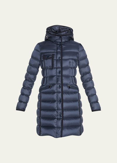 Shop Moncler Hermine Hooded Puffer Jacket