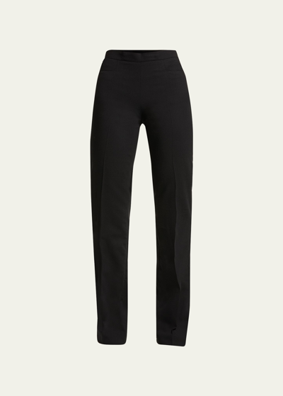 Shop Akris Punto Francoise Slim-straight Pants, Black