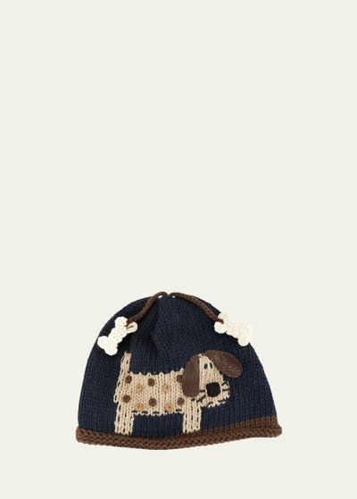Shop Art Walk Woof Woof Knit Baby Hat, Blue