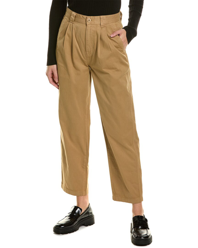 Shop Madewell Pleated Tapered Pant In Green