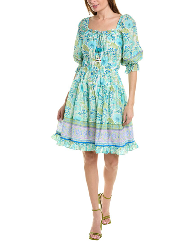 Shop Bella Tu Off-the-shoulder Mini Dress In Blue