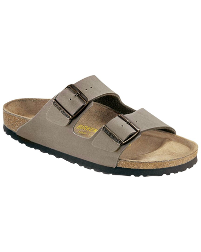 Shop Birkenstock Arizona Birkibuc Sandal In Grey