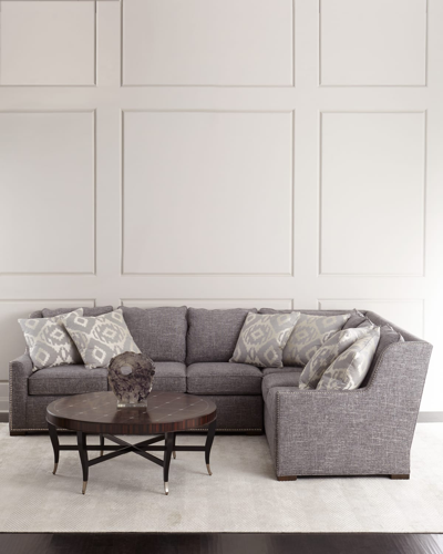 Shop Massoud Bridget Right-arm Sectional Sofa In Medium Gray
