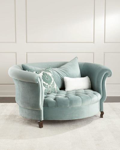 Haute House Harlow Sage Cuddle Chair In Sage