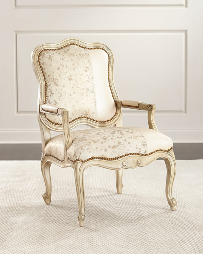 Shop Massoud Luxe Bergere Chair In Gold