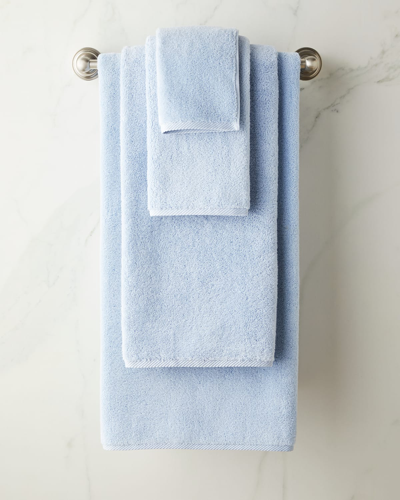 Shop Matouk Marcus Collection Luxury Face Cloth In Sky Blue
