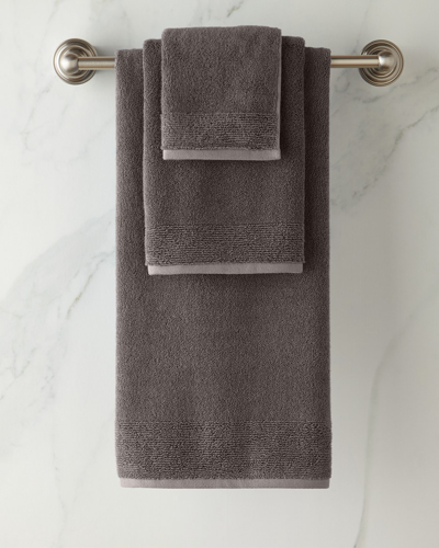 Shop Kassatex Kyoto Hand Towel In Dark Gray