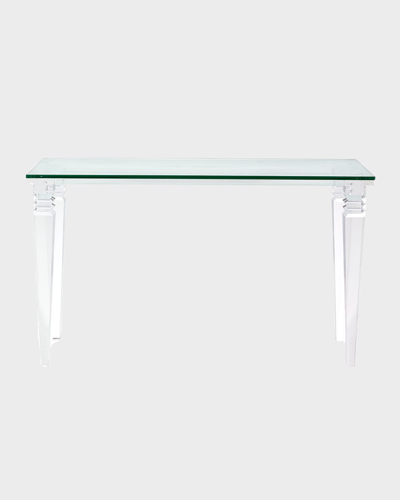 Interlude Home Christelle Acrylic Console Table In Clear