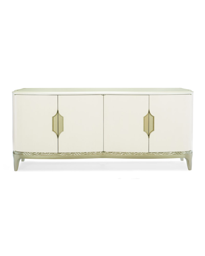 Shop Caracole Gabrielle Four-door Buffet In Ivory