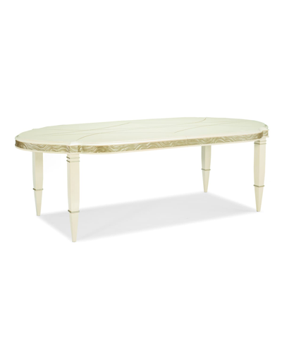 Shop Caracole Gabrielle Dining Table In Ivory