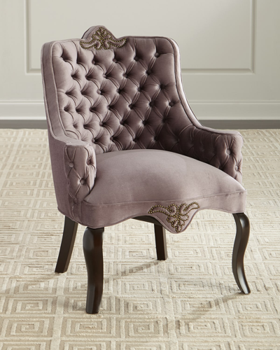 Shop Haute House Genevive Tufted Chair In Light Purple