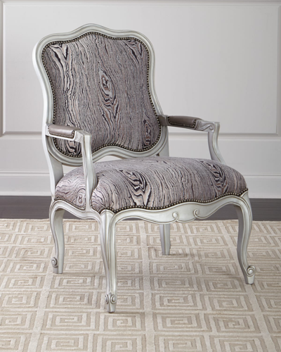 Shop Massoud Tora Bergere Chair In Gray