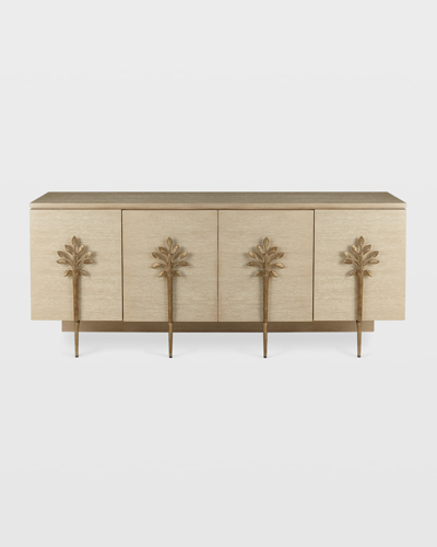 Shop Ambella Sapling Entertainment Console In Champagne