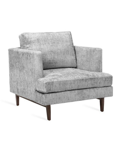 Shop Interlude Home Ayler Chair In Gray Chenille