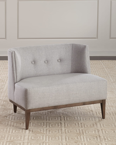 Interlude Home Chloe Chair In Faux Linen Pearl