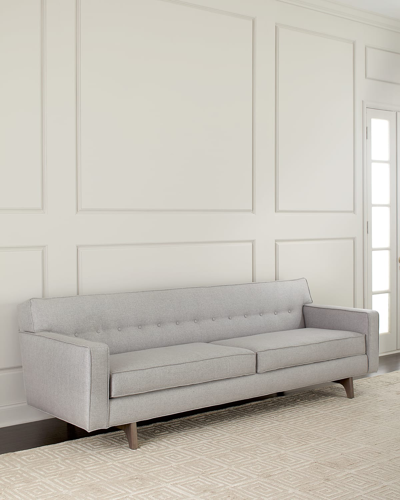 Shop Interlude Home Chelsea Sofa 96" In Faux Linen Pearl