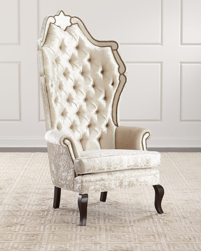 Shop Haute House Anoinette Velvet Chair In Ivory