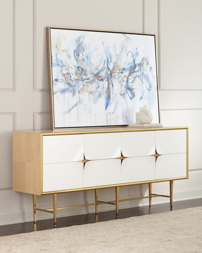 Shop John-richard Collection Pared Sideboard Console In White/gold