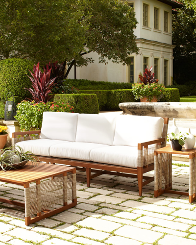 Shop Palecek Amalfi Outdoor Sofa With Cushions In Neutral