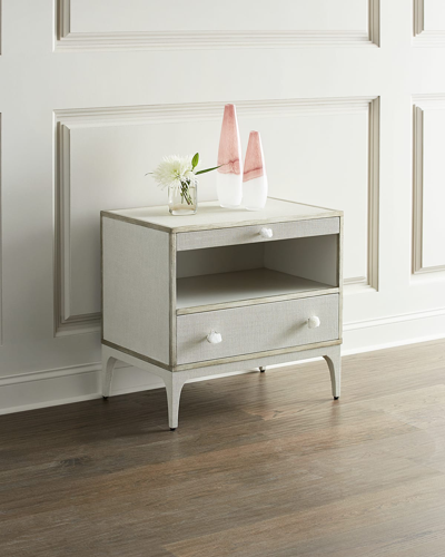 Shop John-richard Collection Marais Light Night Stand In Beige