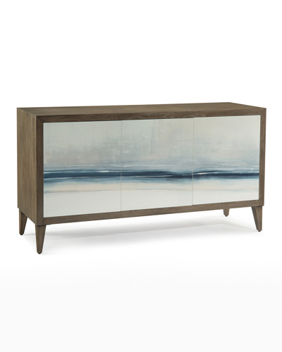 Shop John-richard Collection Enigma Giclee Front Console In Brown