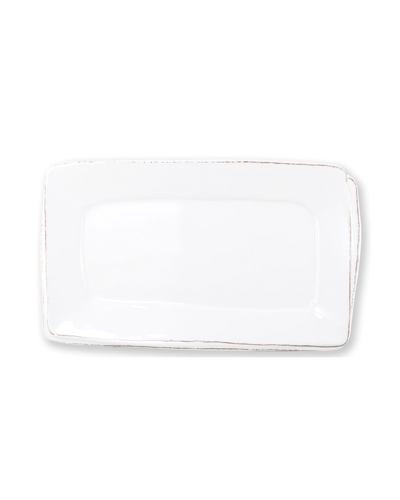 Vietri Melamine Lastra Rectangular Platter In White