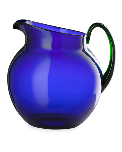 Mario Luca Giusti Palla Transparent Acrylic Pitcher, Blue In Blue