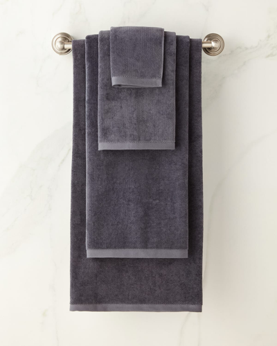Shop Sferra Diamond Weave Bath Towel In Pewter