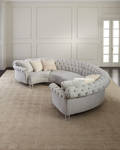 Haute House Varriane Petite Sectional In Gray