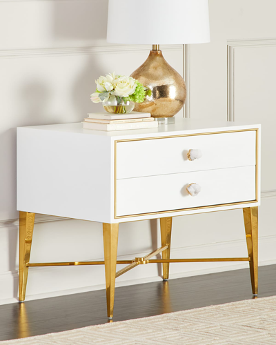 Shop John-richard Collection Ornamento Night Stand In White