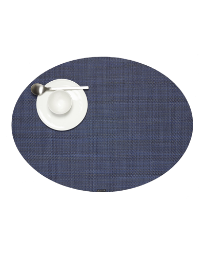 Shop Chilewich Basketweave Oval Placemat In Blue