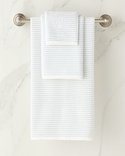 Shop Kassatex Sullivan Hand Towel In Sterling Blue