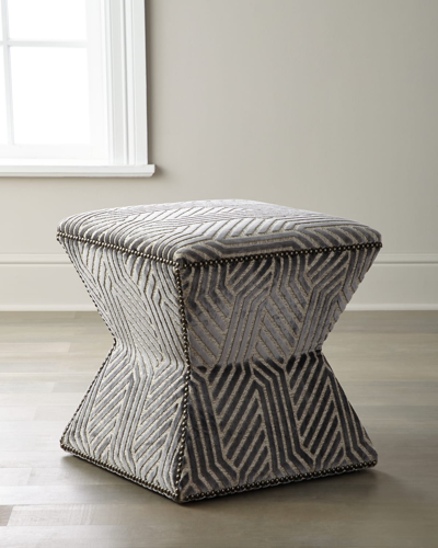 Shop Massoud Alto Ottoman In Gray