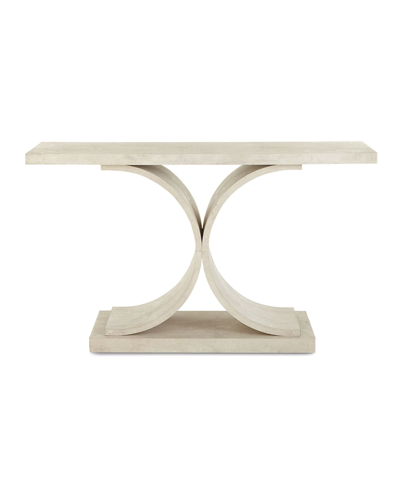 Shop John-richard Collection Benevento Console Table In Gray Beige