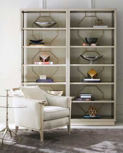 Shop Caracole Going Up Etagere In Soft Silver Paint