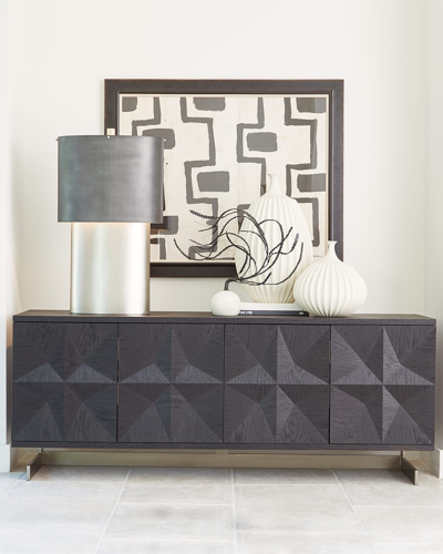 Global Views Cantilevered Star Media Console In Black