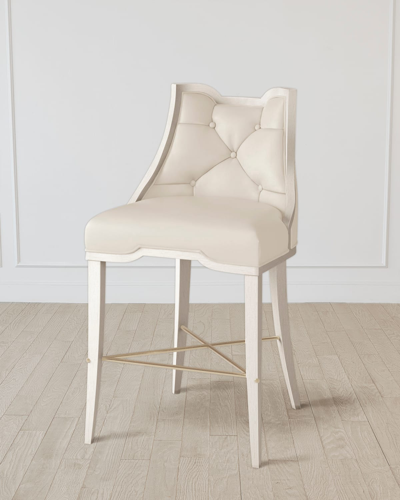 William D Scott Logan Antique White/milk Counter Stool In Antique White