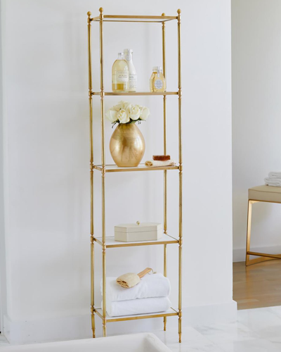 William D Scott Brass Acorn Etagere In Brass