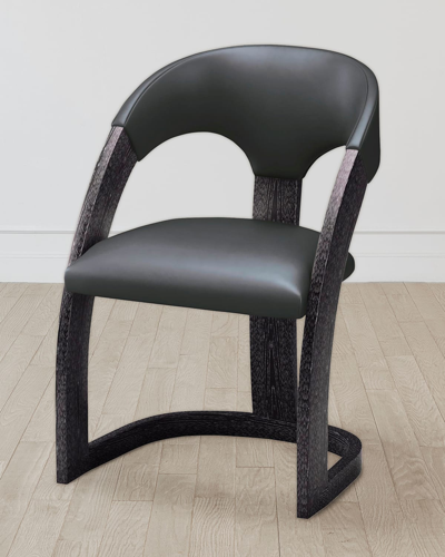 William D Scott Delia Ebony Cerused/graphite Chair In Ebony