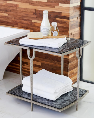 William D Scott Curve Silver Side Table In Silver