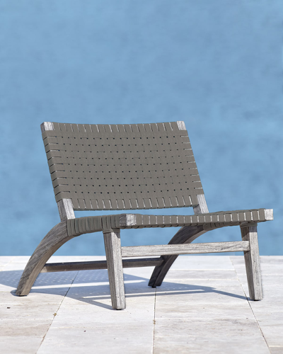 Shop Bernhardt Exteriors Playa Accent Chair In Weathered Teak