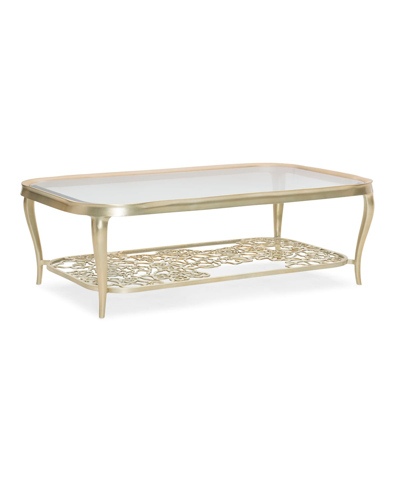 Shop Caracole Flower Power Cocktail Table In Champagne