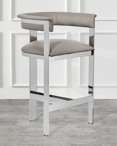 Shop Interlude Home Darcy Counter Stool In Gray