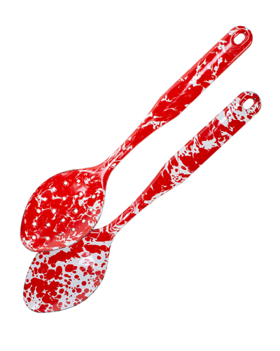 Shop Golden Rabbit Red Swirl Spoon Set