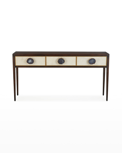 Shop John-richard Collection Palma Console Table In Black Walnut