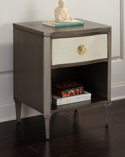 Shop Ambella Halley Night Stand In Gray Linen