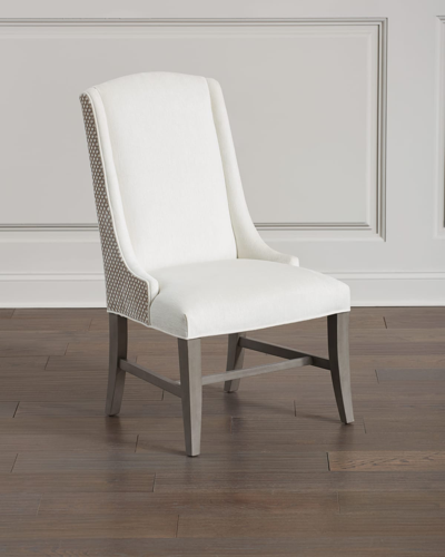 Shop Bernhardt Slope Dining Chair In Cream/gray