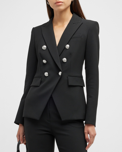 Shop Veronica Beard Miller Dickey Jacket In Black With Silver